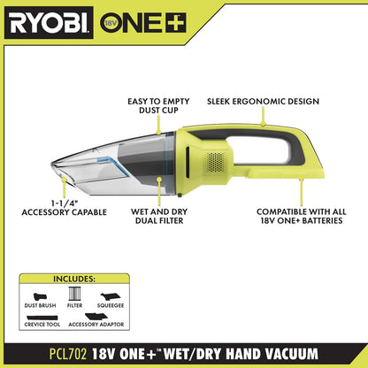 Colmado Overland Herramientas RYOBI PCL702B Aspiradora (solo herramienta)