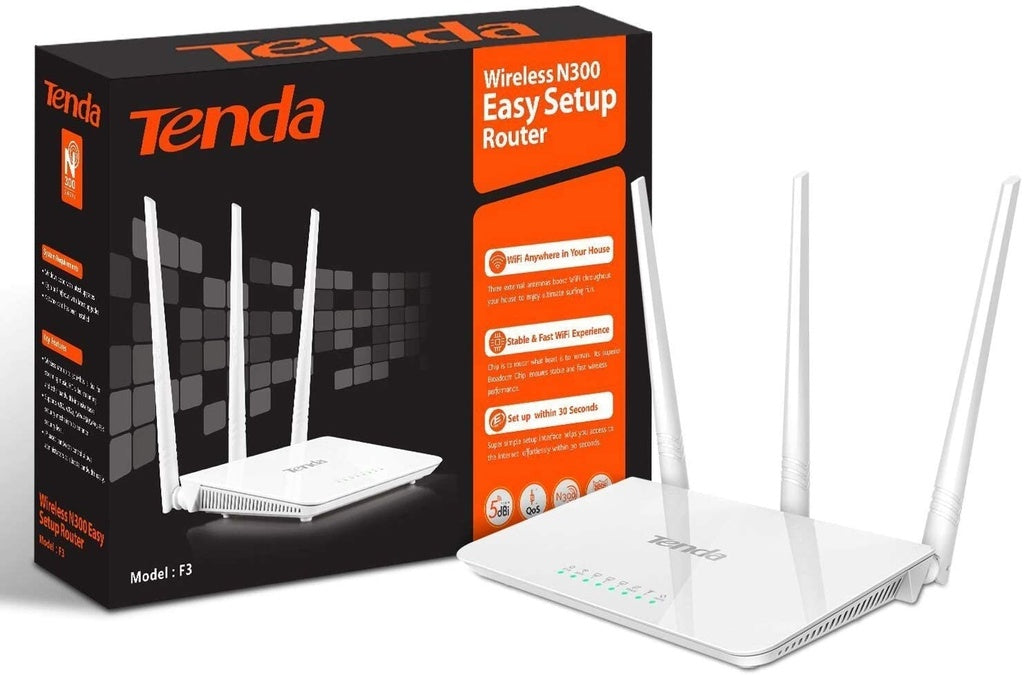 RED Router Tenda F3 300Mbps Wireless 11N Router 2.4 Mhz